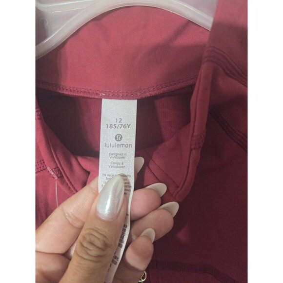 Lululemon Burgundy Define Jacket Gold Zipper Size 12 - Picture 10 of 10